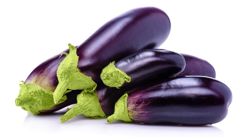 Fresh eggplants