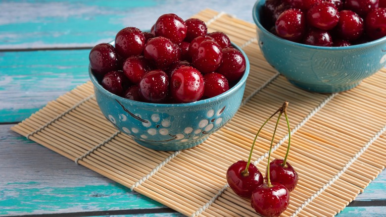 red cherries bowl