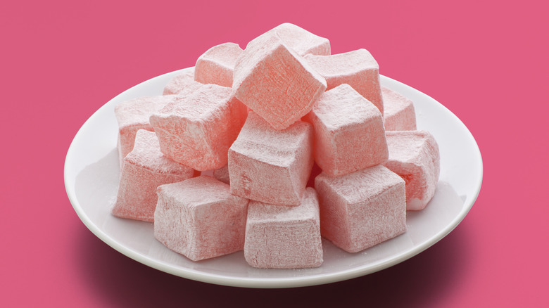 Rose flavored Turkish delight 