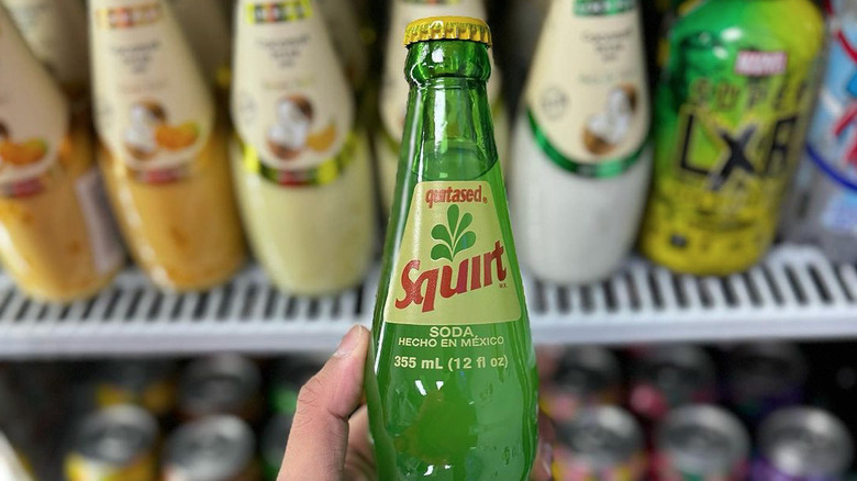 Bottle of squirt soda