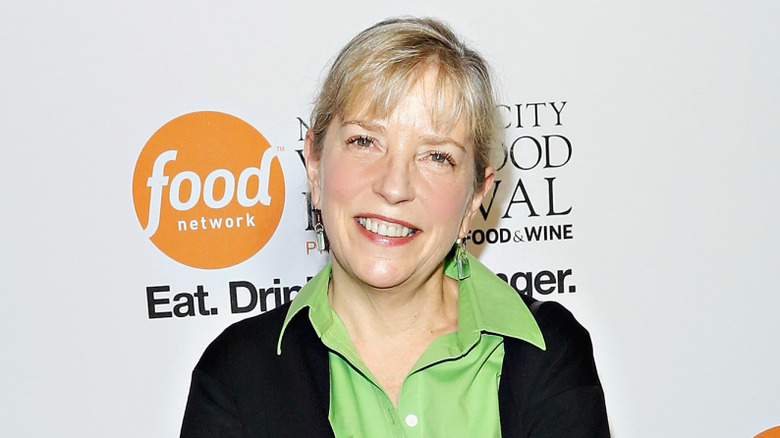 Sara Moulton green shirt smiling