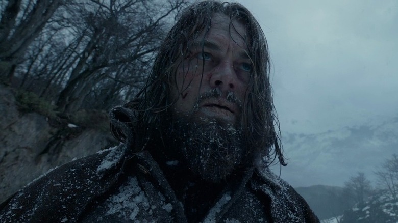 Leonardo DiCaprio Revenant snow in beard