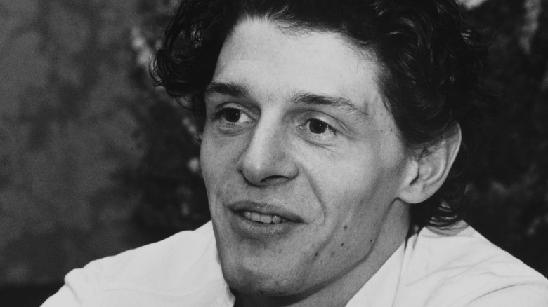 Black and white photo of chef Marco Pierre White as a young man