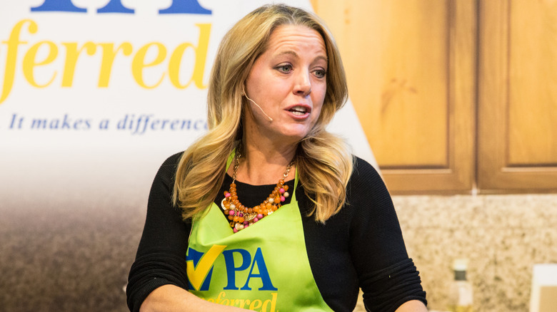 Melissa d'Arabian cooking with headset