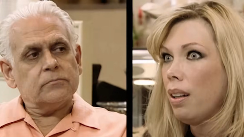 A side-by-side image of Amy's Baking Company owners Samy Bouzaglo and Amy Bouzaglo from Kitchen Nightmares