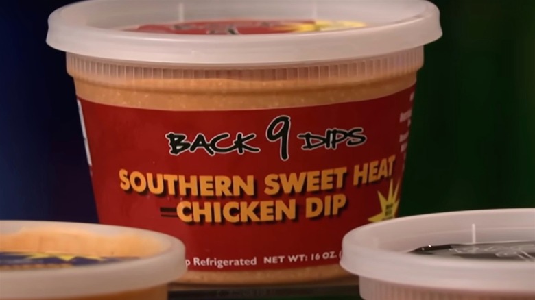 container of back 9 dips southern sweet heat chicken dip
