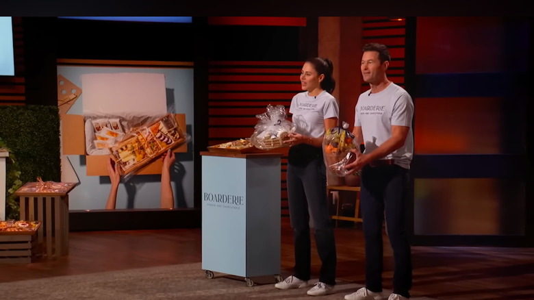 Rachel Solomon Fascitelli and Aaron Menitoff presenting Boarderie on 