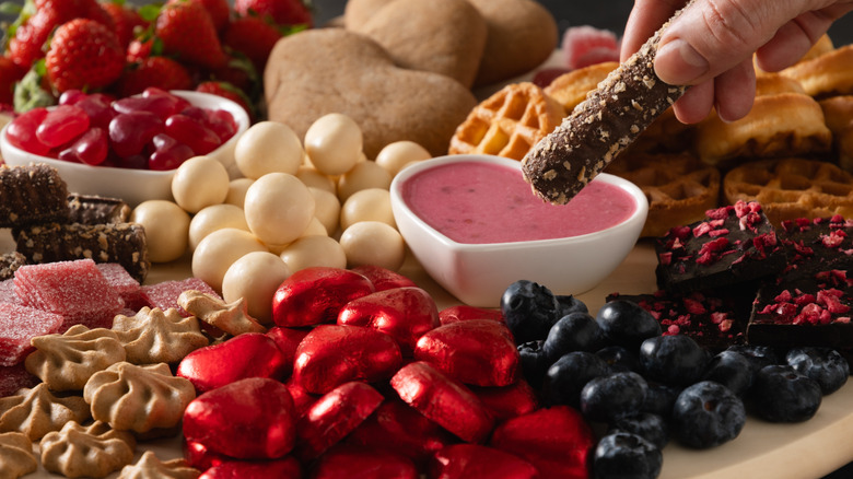 Close up of dessert charcuterie