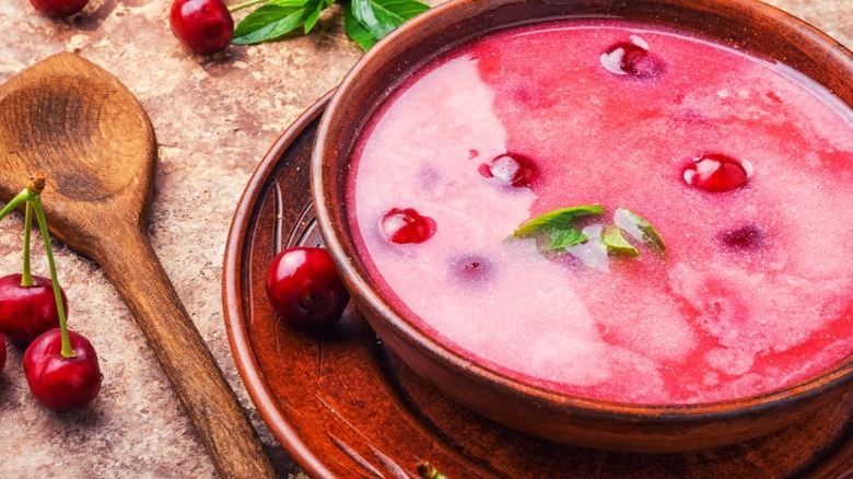 Cherry fruit soup