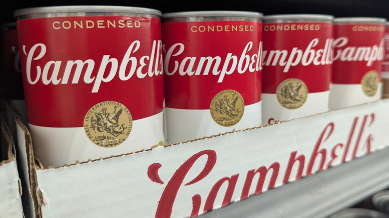 Row of Campbell's soups
