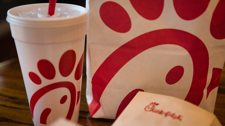 Chick-fil-A bag and drink