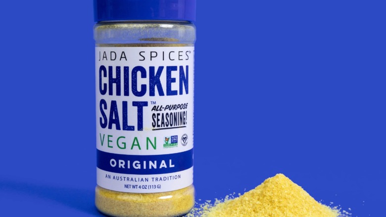 plastic shaker of Jada Spices Chicken Salt