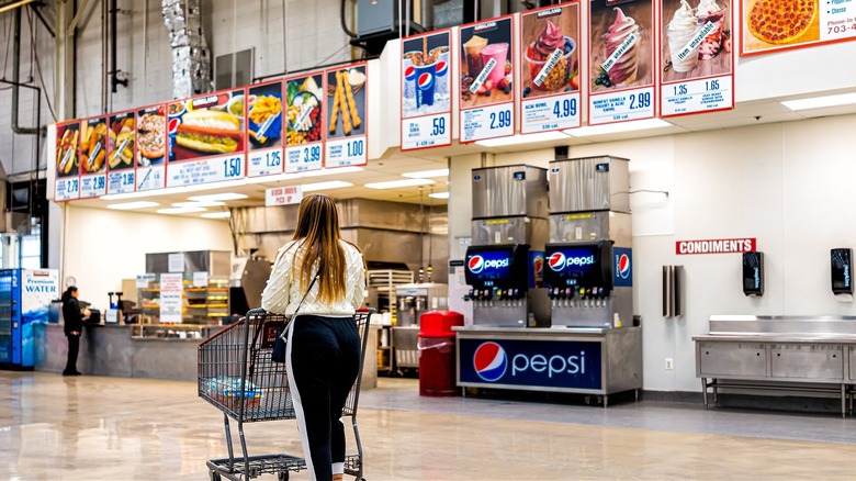 Woman at Costco Food Court