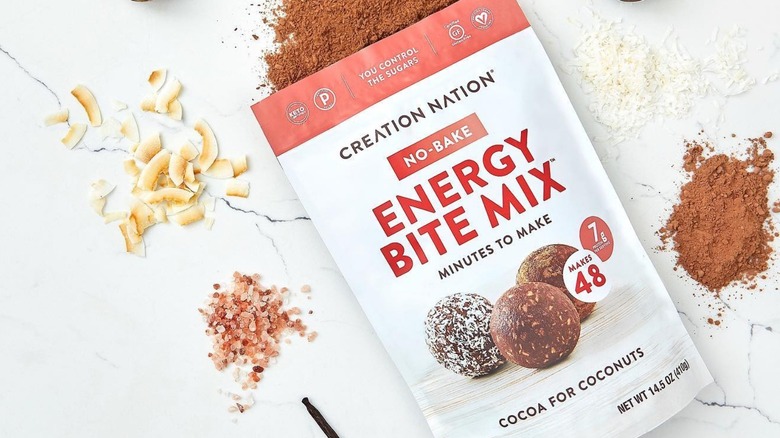 creation nation cocoa for coconuts energy bite mix packages