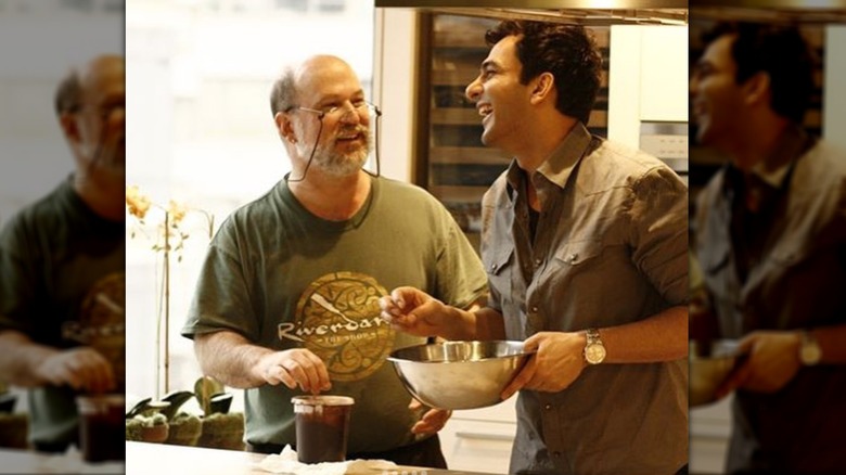 Chefs Blackmore and Khanna cooking together