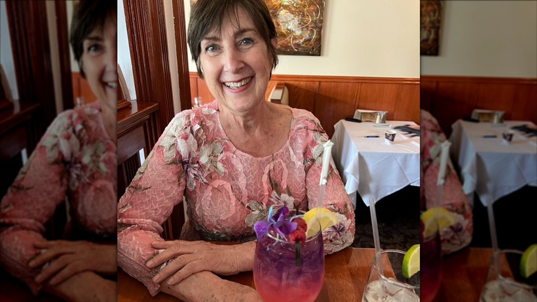 Chocology owner Linda Johnson with drink