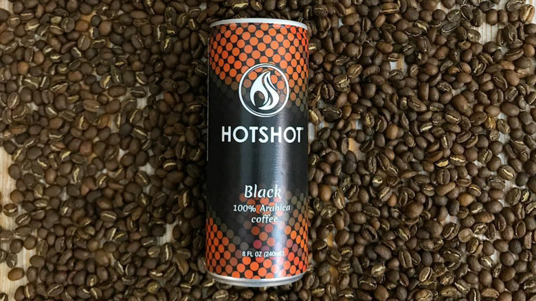 Can of HotShot coffee