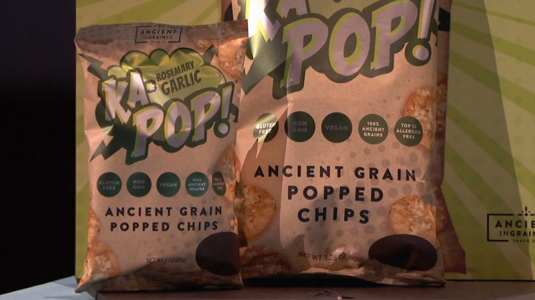 Bags of Ka-Pop! rosemary garlic chips