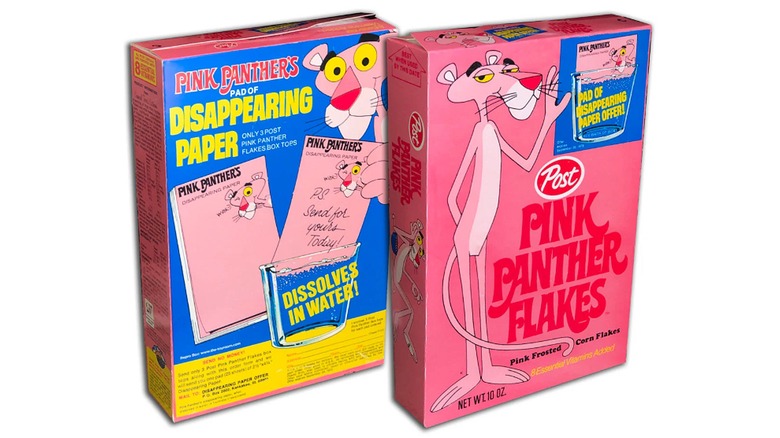 Product page for seller of Pink Panther Flakes boxes