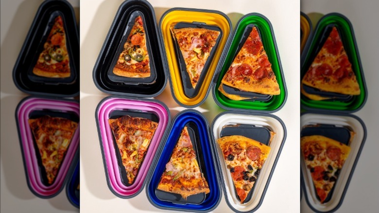 Six different colored Pizza Packs