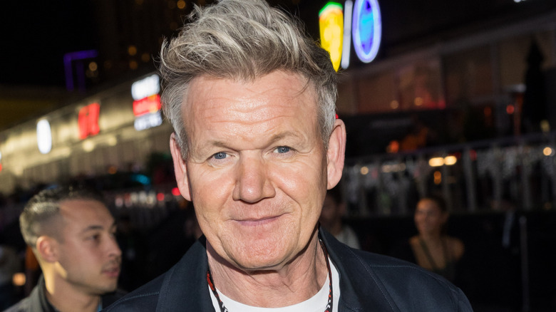 Gordon Ramsay posing at publicity event