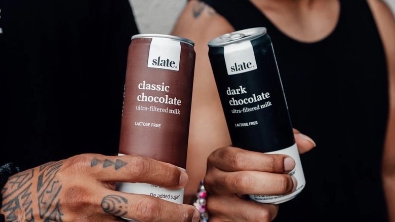 Slate Chocolate Milk cans