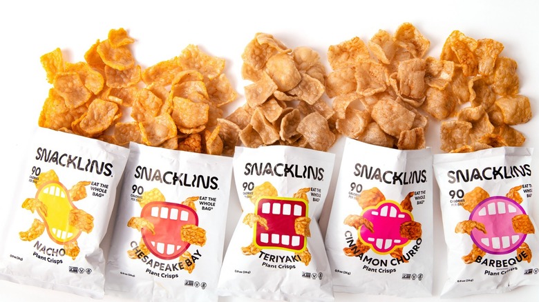 Several bags of Snacklins
