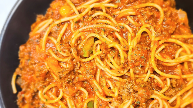 Spaghetti chop seuy prepared by The Neighborhood Kitchen