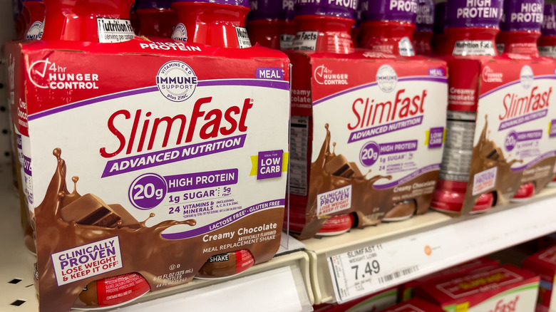 Slimfast creamy chocolate high-protein shakes