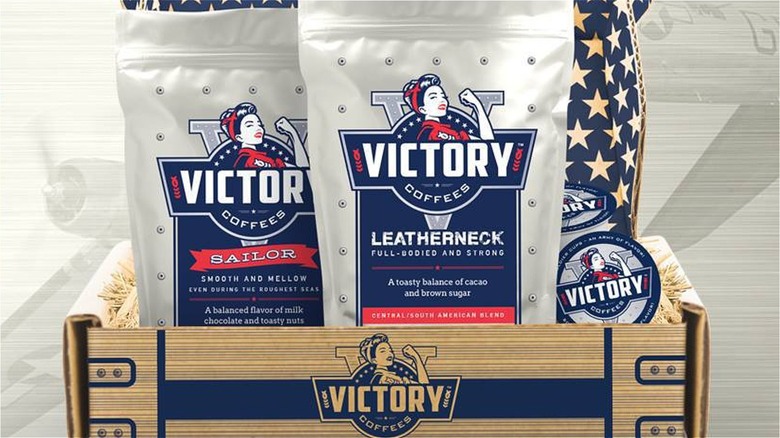 Victory Coffees bags and K-cup