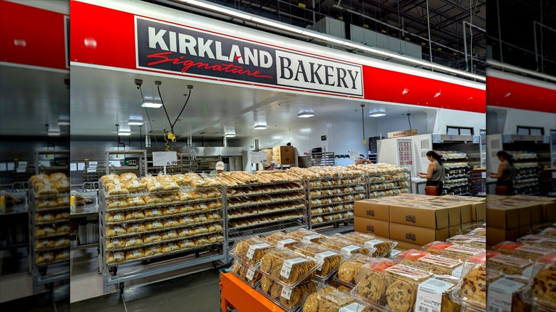 costco store bakery with assorted baked goods on display