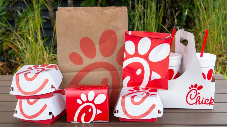 Chick-fil-A boxes and bags
