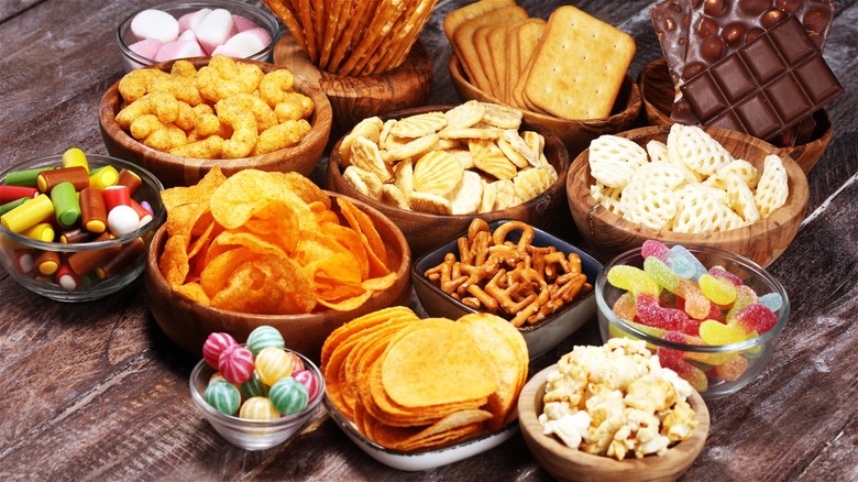 Various snack foods
