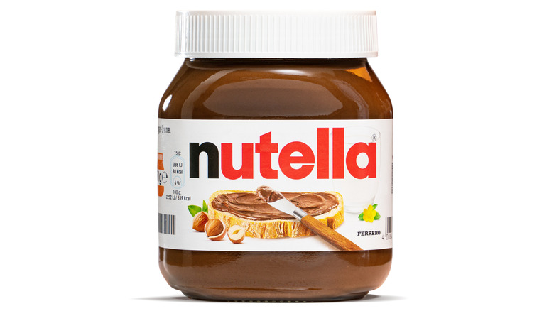 Jar of Nutella spread