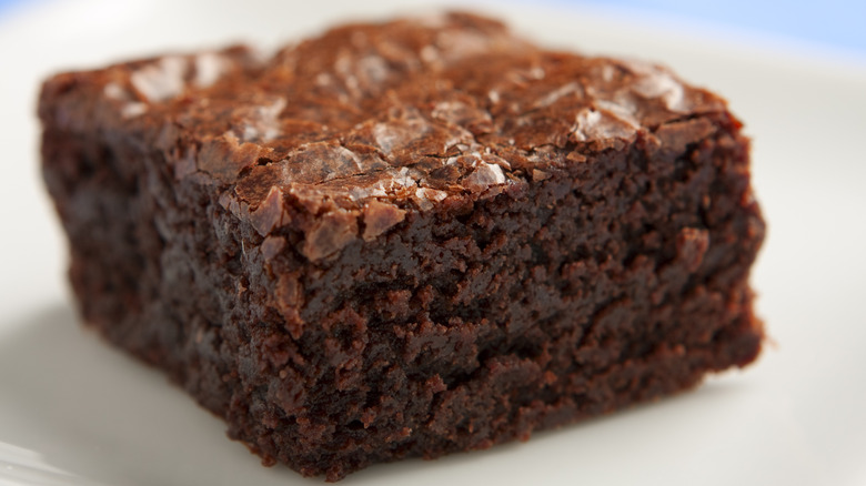 Chewy brownie closeup