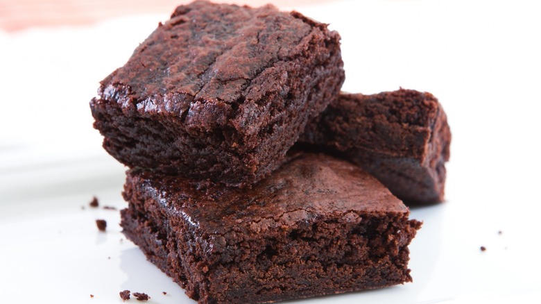 Brownies on a table