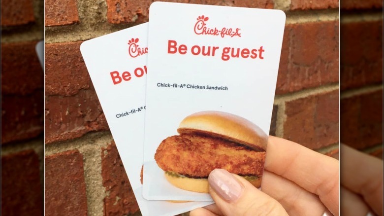 "Be our guest" card from Chick-fil-A
