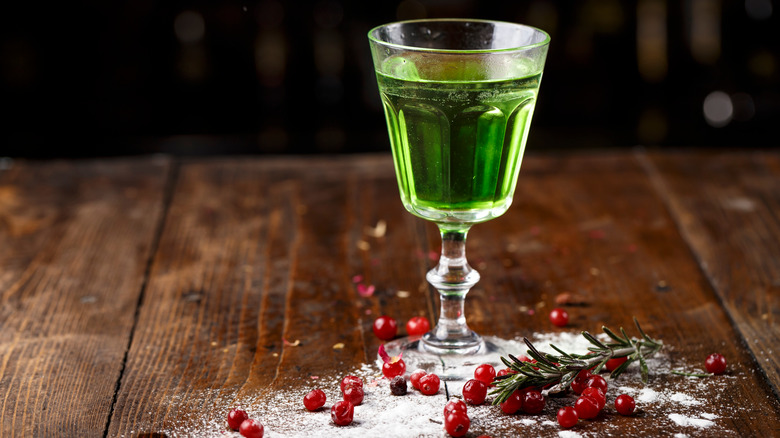 absinthe in glass