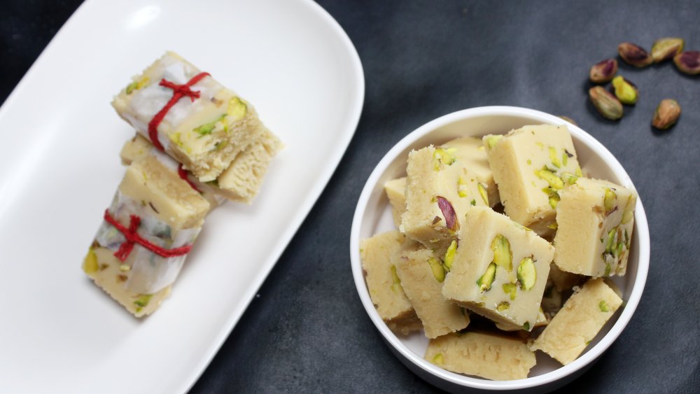 Plate of sweet burfi