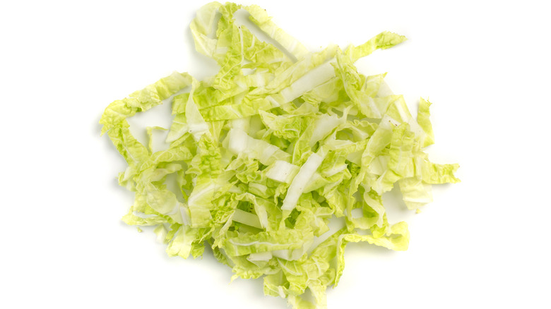 Chopped pieces of Chinese cabbage