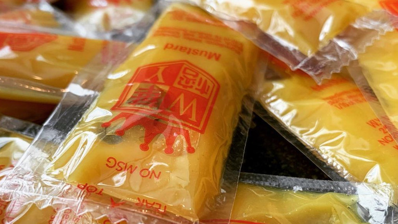 Packets of Chinese hot mustard