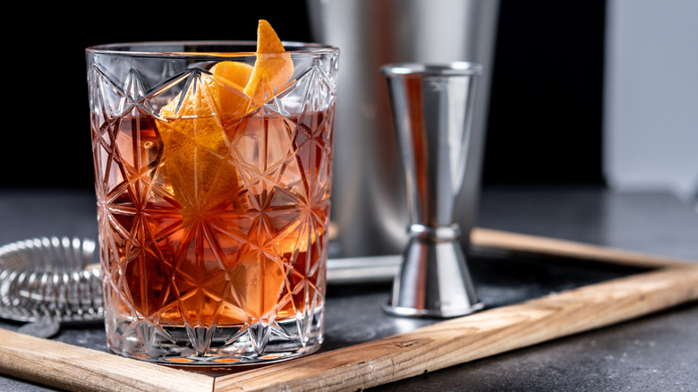 Old fashioned cocktail