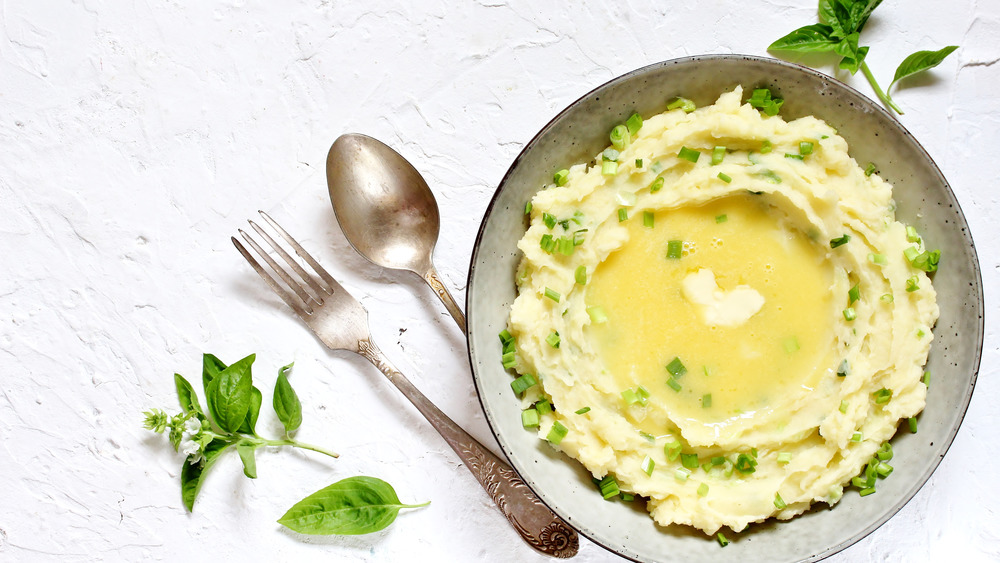 Colcannon with butter and scallions