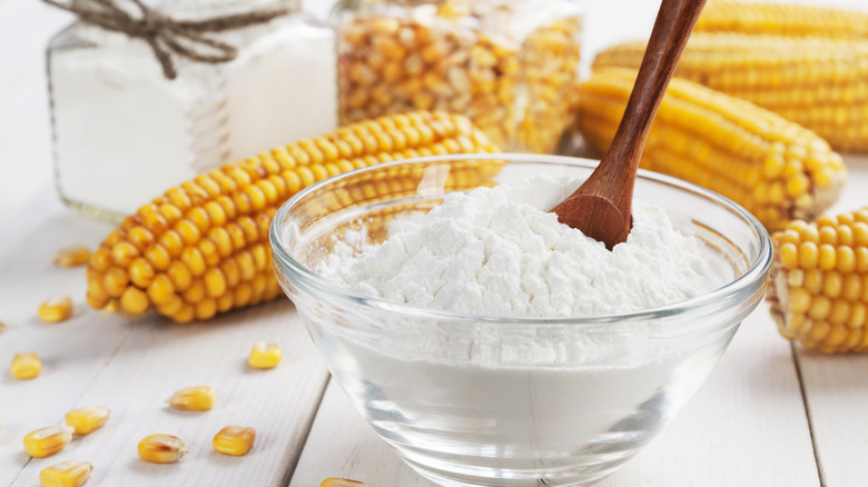 cornstarch in a glass bowl