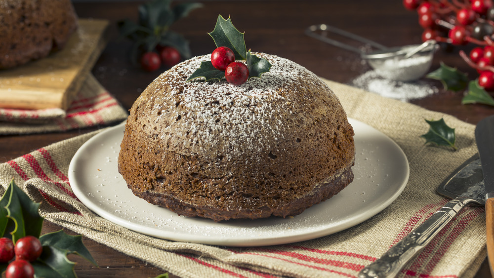 A plate of sweet figgy pudding