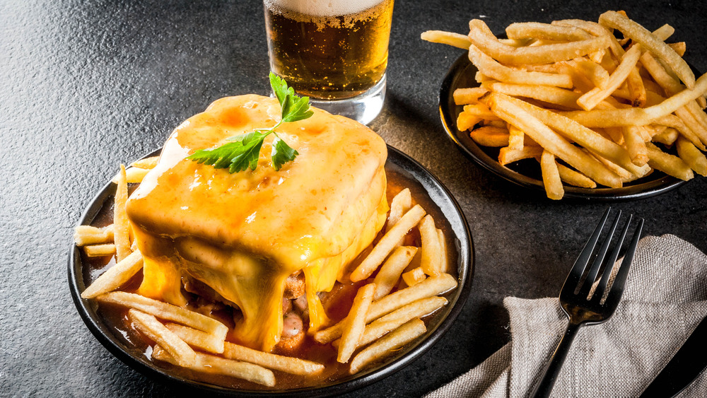 Gooey francesinha sandwich wfith fries 