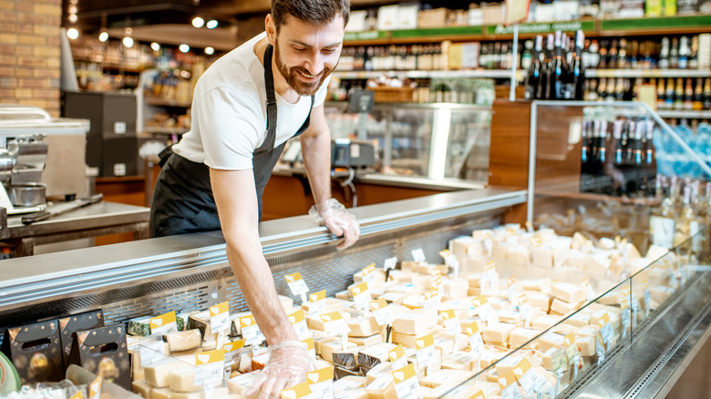supermarket cheese section