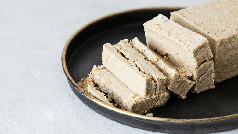 plate of sliced halva