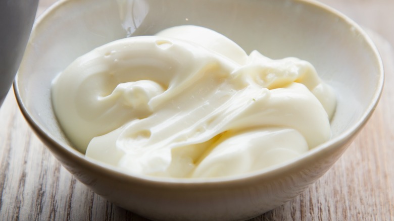 mayonnaise in a bowl