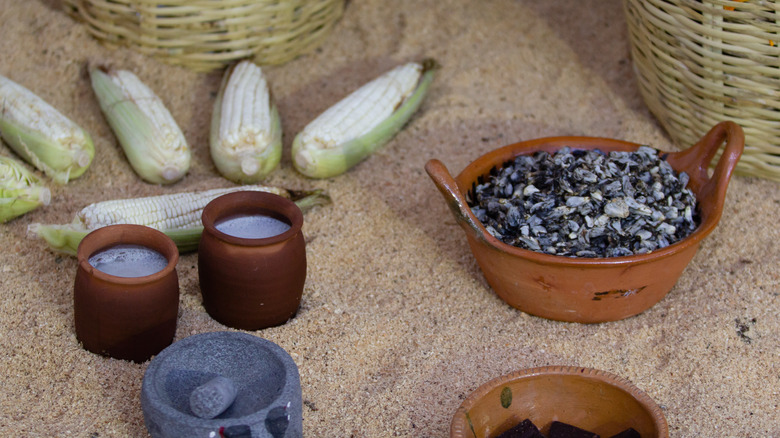 Corn and huitlacoche